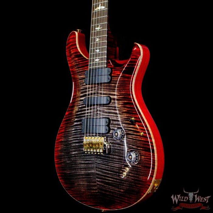 Paul Reed Smith PRS Wood Library 10 Top Swamp Ash 509 Flame Maple Neck Brazilian Rosewood Charcoal Cherry Burst - Image 2