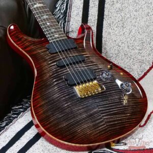 Paul Reed Smith PRS Wood Library 10 Top Swamp Ash 509 Flame Maple Neck Brazilian Rosewood Charcoal Cherry Burst - Image 8