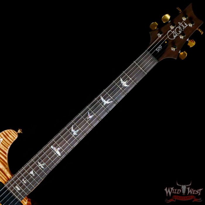 Paul Reed Smith PRS Wood Library 10 Top Swamp Ash 509 Flame Maple Neck Brazilian Rosewood Copperhead - Image 4