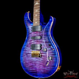 Paul Reed Smith PRS Wood Library 10 Top Swamp Ash 509 Flame Maple Neck Brazilian Rosewood Violet Blue Burst - Image 2