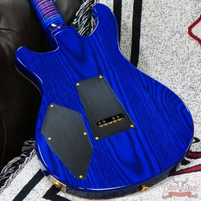 Paul Reed Smith PRS Wood Library 10 Top Swamp Ash 509 Flame Maple Neck Brazilian Rosewood Violet Blue Burst - Image 11
