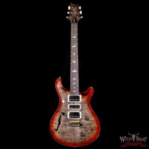 Paul Reed Smith PRS Wood Library 10 Top Special 22 Semi-Hollow Flame Maple Neck Brazilian Rosewood Fingerboard Chaocoal Cherry Burst 6.95 LBS (US Only / No International Shipping) - Image 3