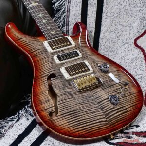 Paul Reed Smith PRS Wood Library 10 Top Special 22 Semi-Hollow Flame Maple Neck Brazilian Rosewood Fingerboard Chaocoal Cherry Burst 6.95 LBS (US Only / No International Shipping) - Image 7