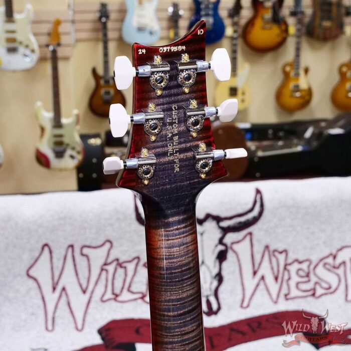 Paul Reed Smith PRS Wood Library 10 Top Special 22 Semi-Hollow Flame Maple Neck Brazilian Rosewood Fingerboard Chaocoal Cherry Burst 6.95 LBS (US Only / No International Shipping) - Image 11