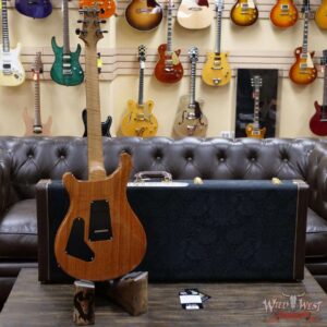 Paul Reed Smith PRS Wood Library 10 Top Custom 24 Floyd Rose Roasted Flame Maple Neck Blue Fade - Image 9