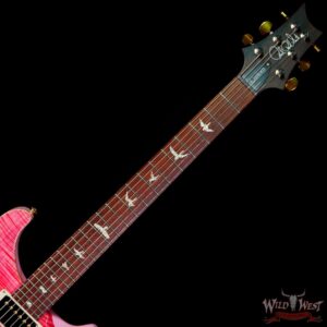 Paul Reed Smith Wood Library 10 Top Custom 24 Pattern Thin Flame Maple Neck Brazilian Rosewood Board Bonnie Pink - Image 4