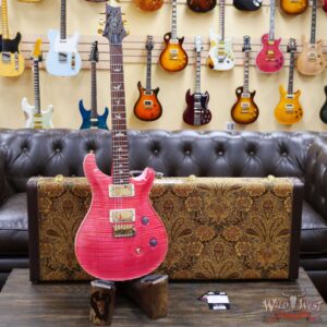 Paul Reed Smith Wood Library 10 Top Custom 24 Pattern Thin Flame Maple Neck Brazilian Rosewood Board Bonnie Pink - Image 6