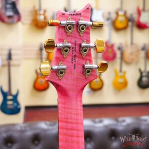 Paul Reed Smith Wood Library 10 Top Custom 24 Pattern Thin Flame Maple Neck Brazilian Rosewood Board Bonnie Pink - Image 10