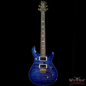 Paul Reed Smith PRS Wood Library 10 Top Custom 24 Pattern Thin Flame Maple Neck Brazilian Rosewood Board Violet Blue Burst - Image 3