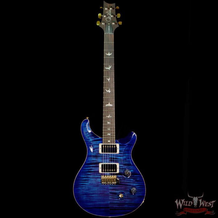 Paul Reed Smith PRS Wood Library 10 Top Custom 24 Pattern Thin Flame Maple Neck Brazilian Rosewood Board Violet Blue Burst - Image 3