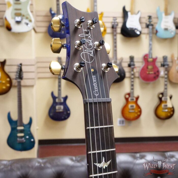 Paul Reed Smith PRS Wood Library 10 Top Custom 24 Pattern Thin Flame Maple Neck Brazilian Rosewood Board Violet Blue Burst - Image 7