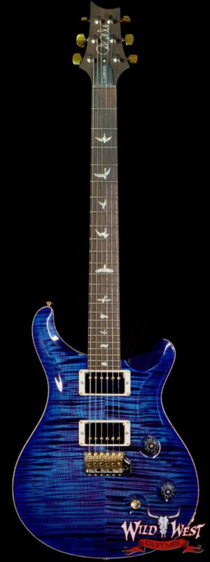Paul Reed Smith PRS Wood Library 10 Top Custom 24 Pattern Thin Flame Maple Neck Brazilian Rosewood Board Violet Blue Burst