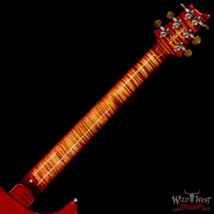 Paul Reed Smith Wood Library 10 Top Custom 24 Pattern Thin Flame Maple Neck Brazilian Rosewood Board Autumn Sky - Image 5