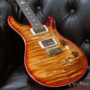 Paul Reed Smith Wood Library 10 Top Custom 24 Pattern Thin Flame Maple Neck Brazilian Rosewood Board Autumn Sky - Image 8