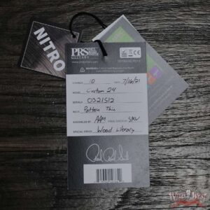 Paul Reed Smith Wood Library 10 Top Custom 24 Pattern Thin Flame Maple Neck Brazilian Rosewood Board Autumn Sky - Image 12