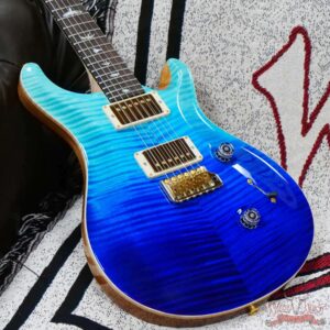 Paul Reed Smith PRS Wood Library 10 Top Custom 24 Flame Maple Neck Brazilian Rosewood Board Blue Fade - Image 8