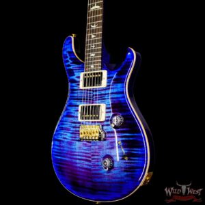 Paul Reed Smith PRS Wood Library 10 Top Custom 24 Flame Maple Neck Brazilian Rosewood Board Violet Blue Burst - Image 2