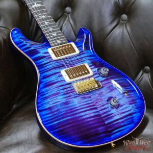 Paul Reed Smith PRS Wood Library 10 Top Custom 24 Flame Maple Neck Brazilian Rosewood Board Violet Blue Burst - Image 8