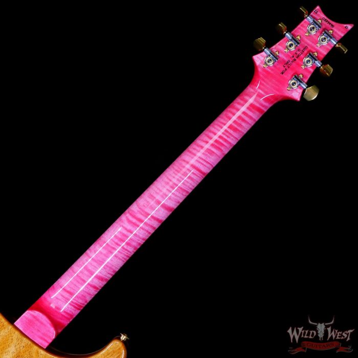 Paul Reed Smith PRS Wood Library 10 Top Custom 24 Flame Maple Neck Brazilian Rosewood Board Bonnie Pink - Image 5