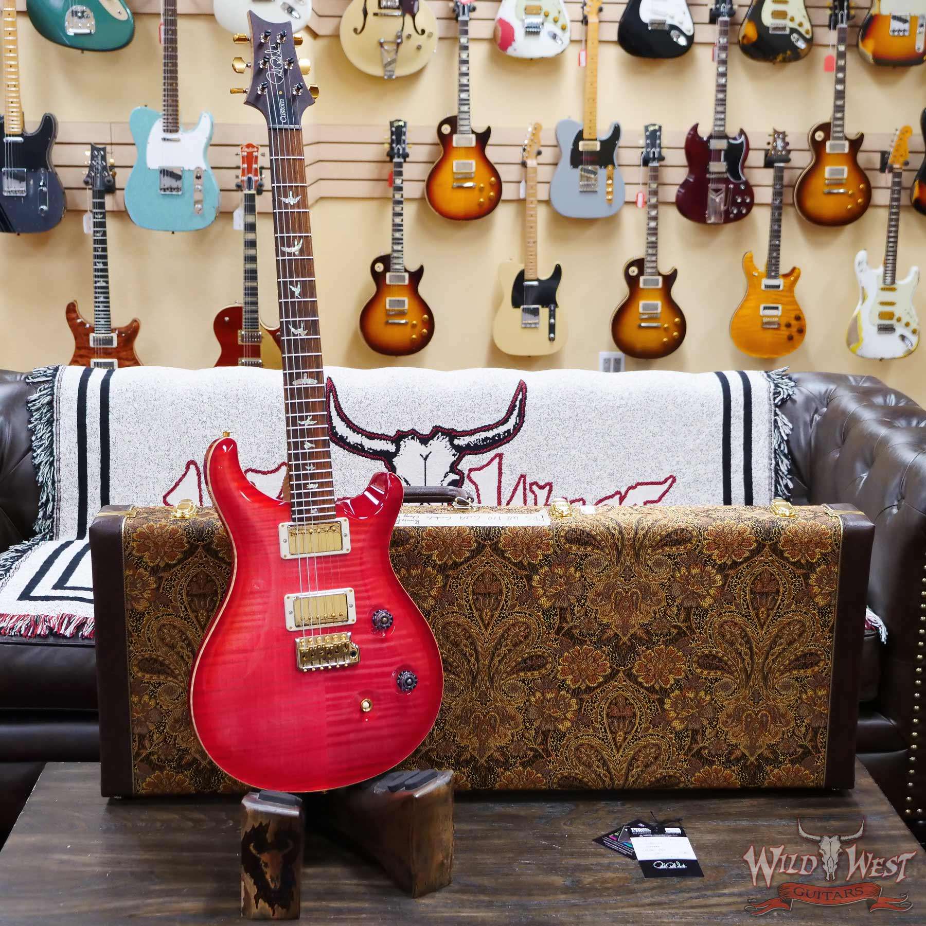 prs-wl-f10-cu24-bpcb-332686-d1__wwg.jpg Paul Reed Smith Wood Library 10 Top Swamp Ash Custom 24 Roasted Maple Neck Cocobolo Board Bonnie Pink Cherry Burst - Image 6