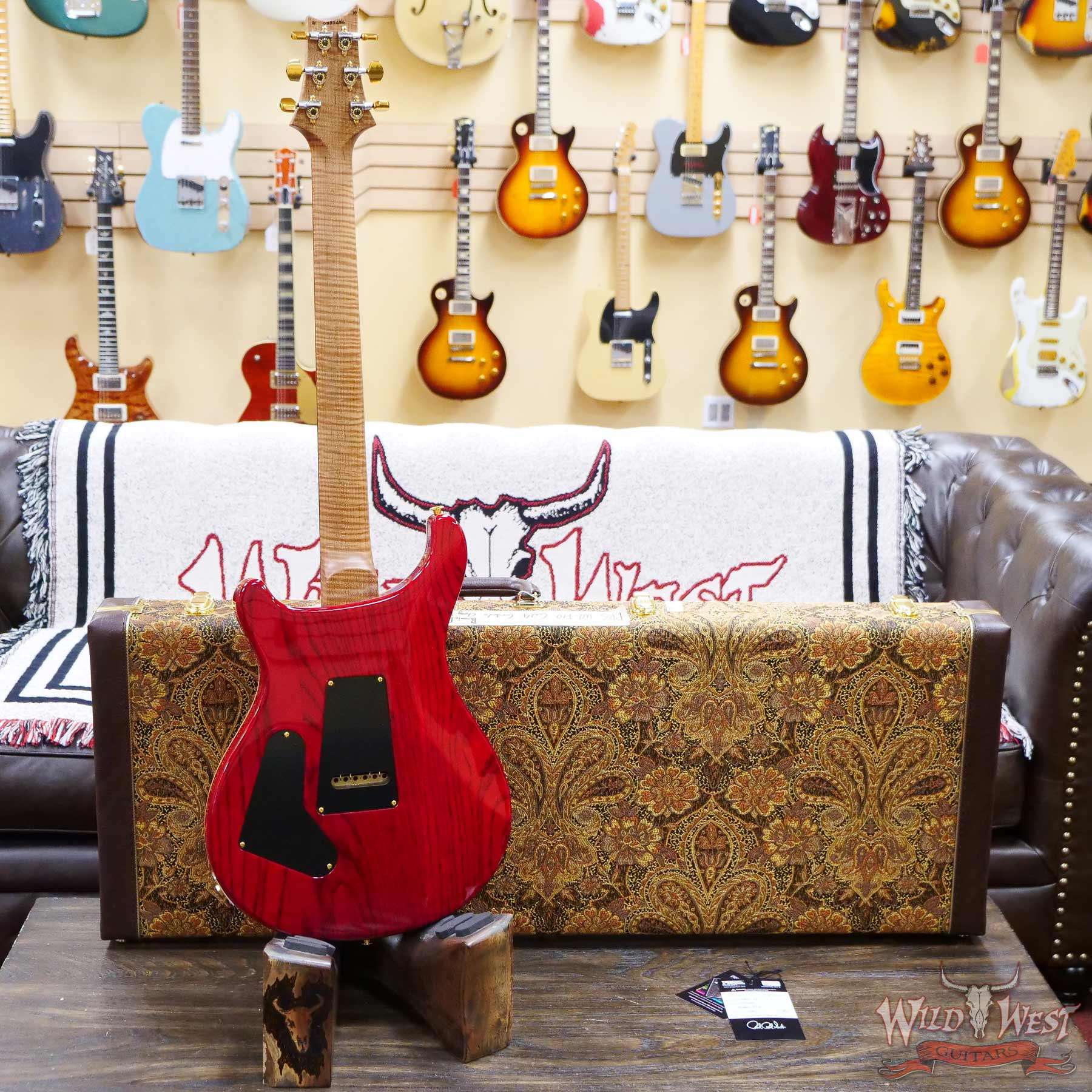 prs-wl-f10-cu24-bpcb-332686-d4__wwg.jpg Paul Reed Smith Wood Library 10 Top Swamp Ash Custom 24 Roasted Maple Neck Cocobolo Board Bonnie Pink Cherry Burst - Image 9