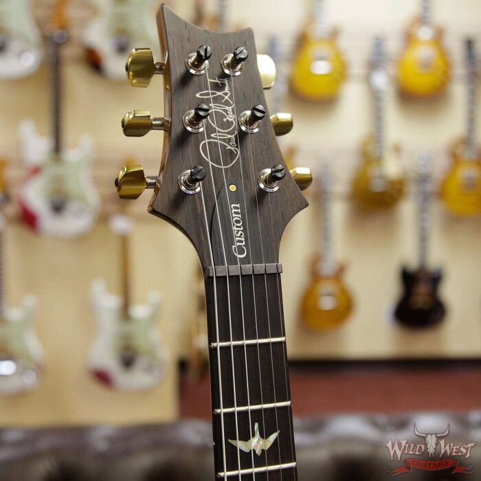 PRS Wood Library 10 Top Custom 24 Flame Maple Top Brazilian Rosewood Fingerboard Faded Blue Jean - Image 7