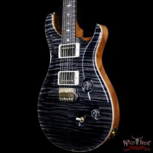 PRS Wood Library 10 Top Custom 24 Flame Maple Top Brazilian Rosewood Fingerboard Grey Black - Image 2