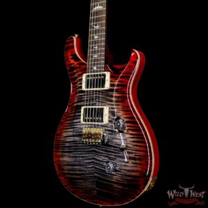 PRS Wood Library 10 Top Custom 24 Stained Flame Maple Neck Brazilian Rosewood Charcoal Cherry Burst - Image 2