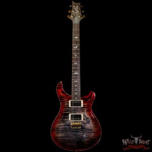 PRS Wood Library 10 Top Custom 24 Stained Flame Maple Neck Brazilian Rosewood Charcoal Cherry Burst - Image 3