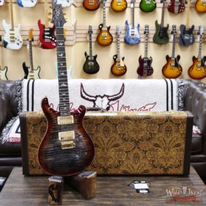 PRS Wood Library 10 Top Custom 24 Stained Flame Maple Neck Brazilian Rosewood Charcoal Cherry Burst - Image 5
