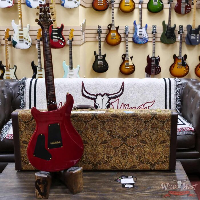 PRS Wood Library 10 Top Custom 24 Stained Flame Maple Neck Brazilian Rosewood Charcoal Cherry Burst - Image 8