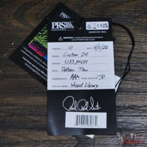 PRS Wood Library 10 Top Custom 24 Stained Flame Maple Neck Brazilian Rosewood Charcoal Cherry Burst - Image 11