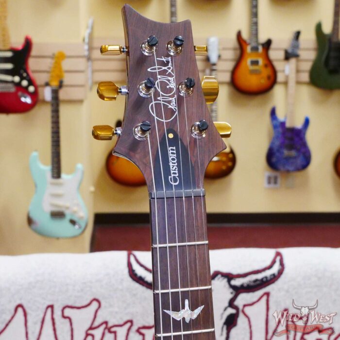 Paul Reed Smith PRS Wood Library 10 Top Custom 24 Flame Maple Neck Brazilian Rosewood Board Charcoal Cherry Burst - Image 7