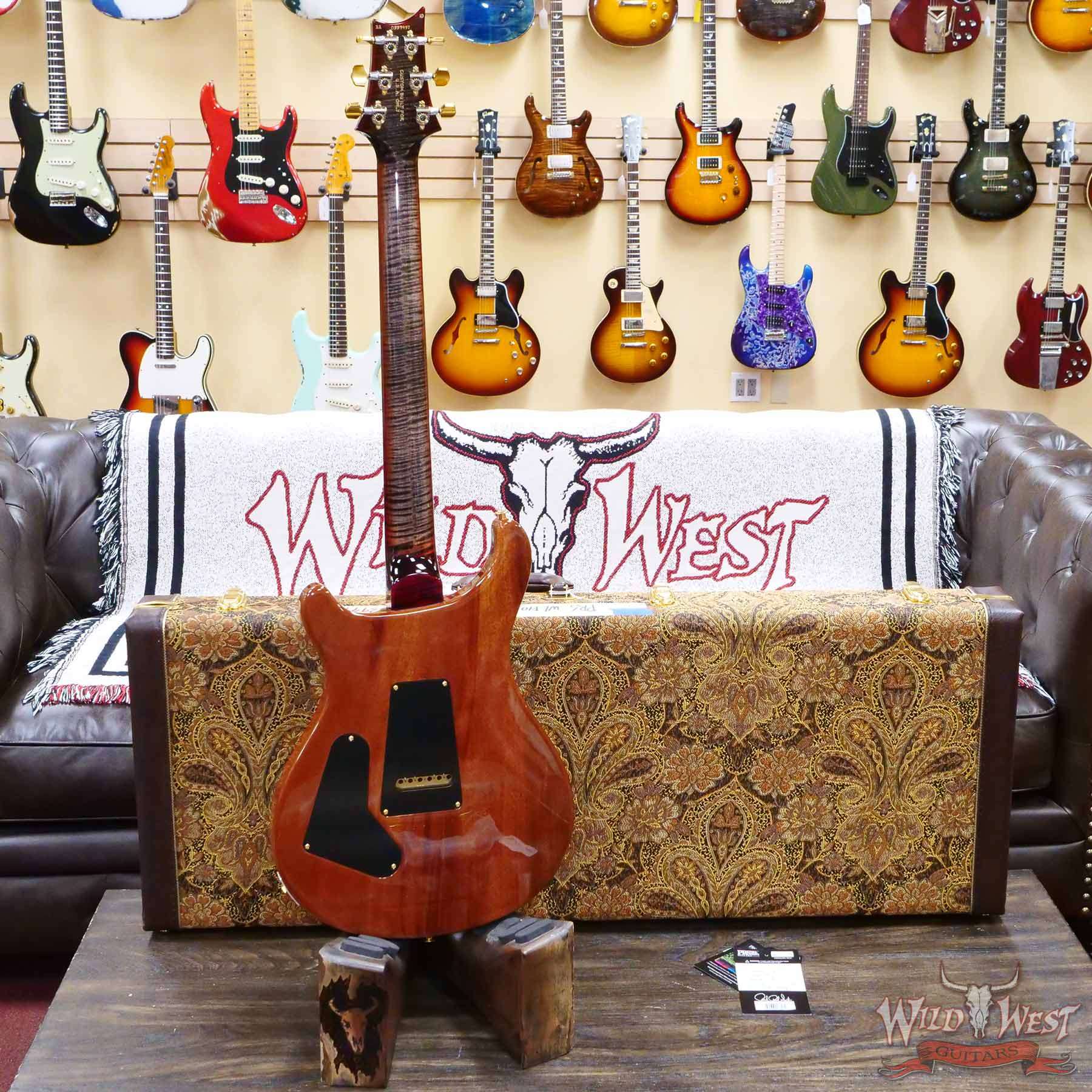 prs-wl-f10-cu24-ccb-339497-d4__wwg.jpg Paul Reed Smith PRS Wood Library 10 Top Custom 24 Flame Maple Neck Brazilian Rosewood Board Charcoal Cherry Burst - Image 9