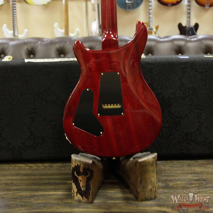 2018 PRS Wood Library 10 Top Custom 24 Flame Top Korina Neck Ebony Charcoal Cherry Burst - Image 14