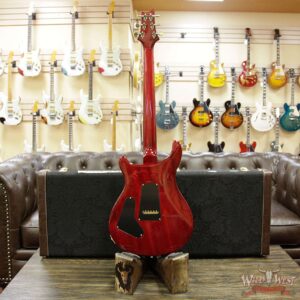 2018 PRS Wood Library 10 Top Custom 24 Flame Top Korina Neck Ebony Charcoal Cherry Burst - Image 15