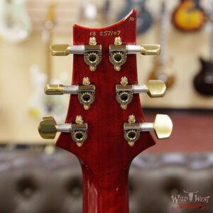 2018 PRS Wood Library 10 Top Custom 24 Flame Top Korina Neck Ebony Charcoal Cherry Burst - Image 13