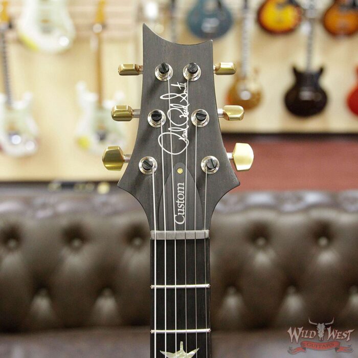 2018 PRS Wood Library 10 Top Custom 24 Flame Top Korina Neck Ebony Charcoal Cherry Burst - Image 9