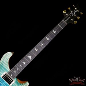 PRS Wood Library 10 Top Custom 24 Flame Maple Top Korina Neck with Ebony Board Blue Fade - Image 8