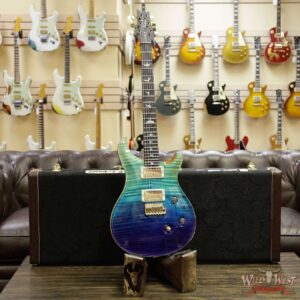 PRS Wood Library 10 Top Custom 24 Flame Maple Top Korina Neck with Ebony Board Blue Fade - Image 11