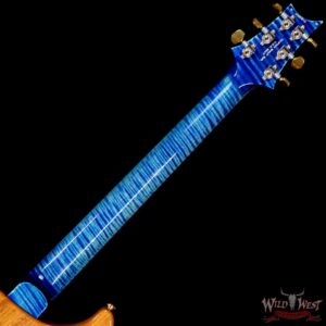 Paul Reed Smith Wood Library 10 Top Custom 24 Pattern Thin Flame Maple Neck Brazilian Rosewood Board River Blue Burst - Image 5