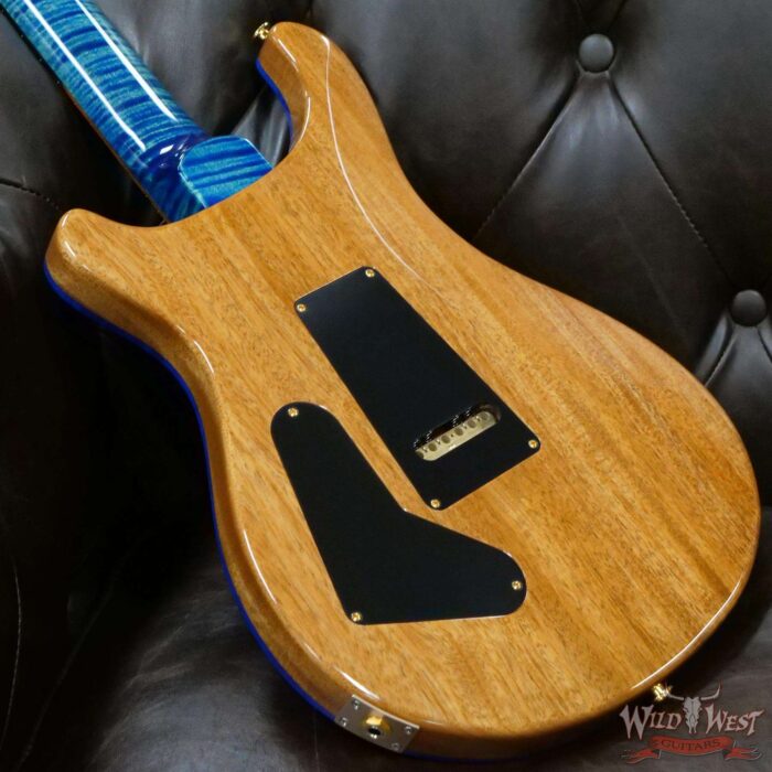 Paul Reed Smith Wood Library 10 Top Custom 24 Pattern Thin Flame Maple Neck Brazilian Rosewood Board River Blue Burst - Image 11