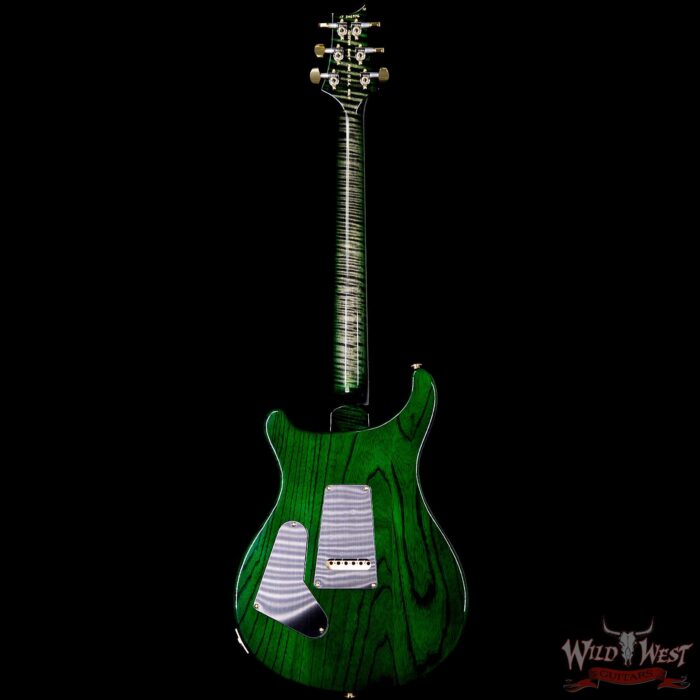 PRS Wood Library Flame 10 Top Custom 24 Semi Hollow Brazilian Rosewood Board Charcoal Green Burst - Image 6