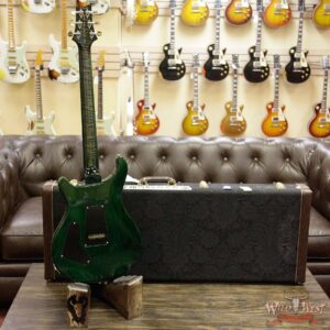 PRS Wood Library Flame 10 Top Custom 24 Semi Hollow Brazilian Rosewood Board Charcoal Green Burst - Image 14