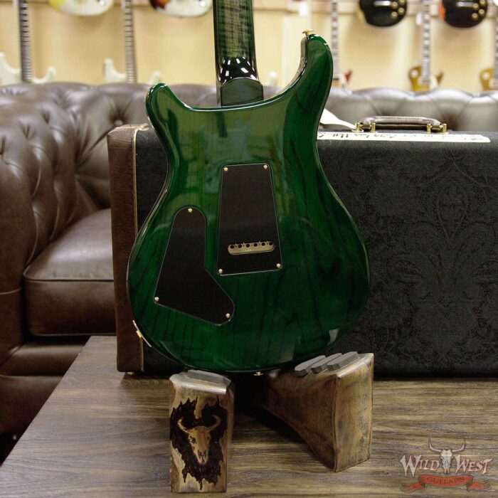 PRS Wood Library Flame 10 Top Custom 24 Semi Hollow Brazilian Rosewood Board Charcoal Green Burst - Image 15