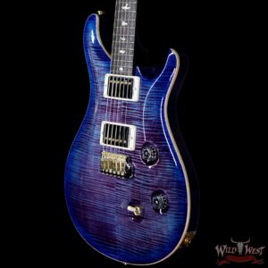 PRS Wood Library 10 Top Custom 24 Flame Maple Top Brazilian Rosewood Board Violet Blue Burst - Image 2