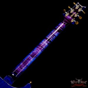 Paul Reed Smith PRS Wood Library 10 Top Custom 24 Flame Maple Neck Brazilian Rosewood Board Violet Blue Burst - Image 5