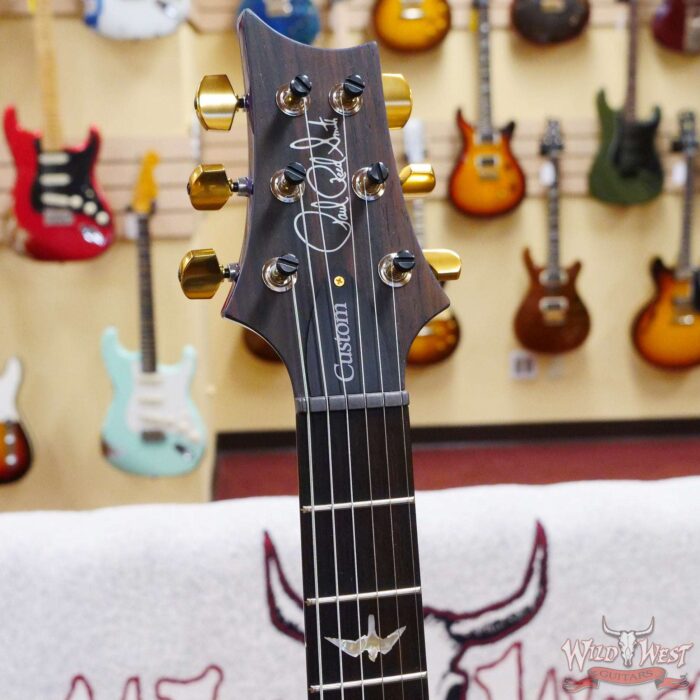 Paul Reed Smith PRS Wood Library 10 Top Custom 24 Flame Maple Neck Brazilian Rosewood Board Violet Blue Burst - Image 7
