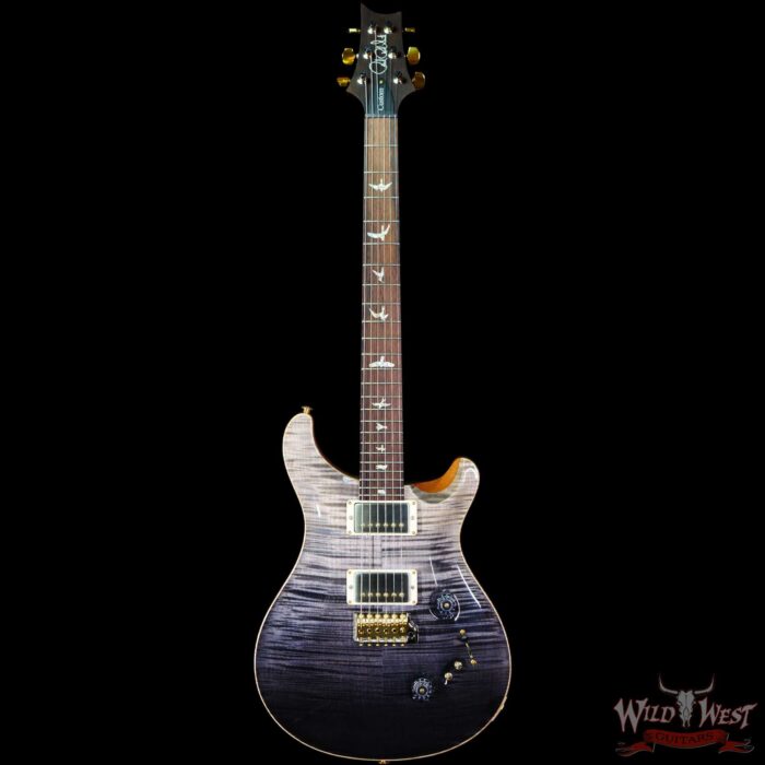 Paul Reed Smith Wood Library 10 Top Custom 24-08 Roasted Flame Maple Neck Brazilian Rosewood Board Grey Black Fade - Image 3