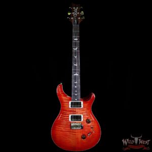 PRS Wood Library 10 Top Custom 24-08 Flame Maple Top Cocobolo Fingerboard Blood Orange - Image 6